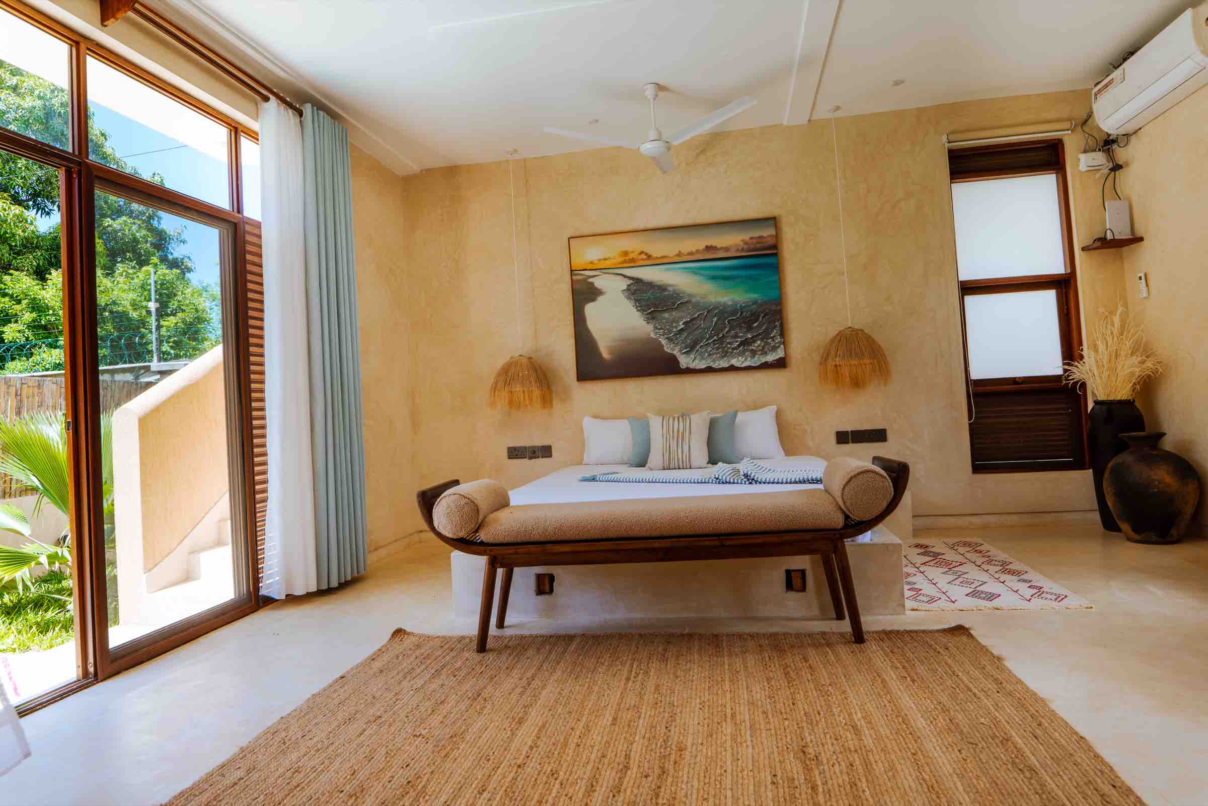 Garden room with terrace door open