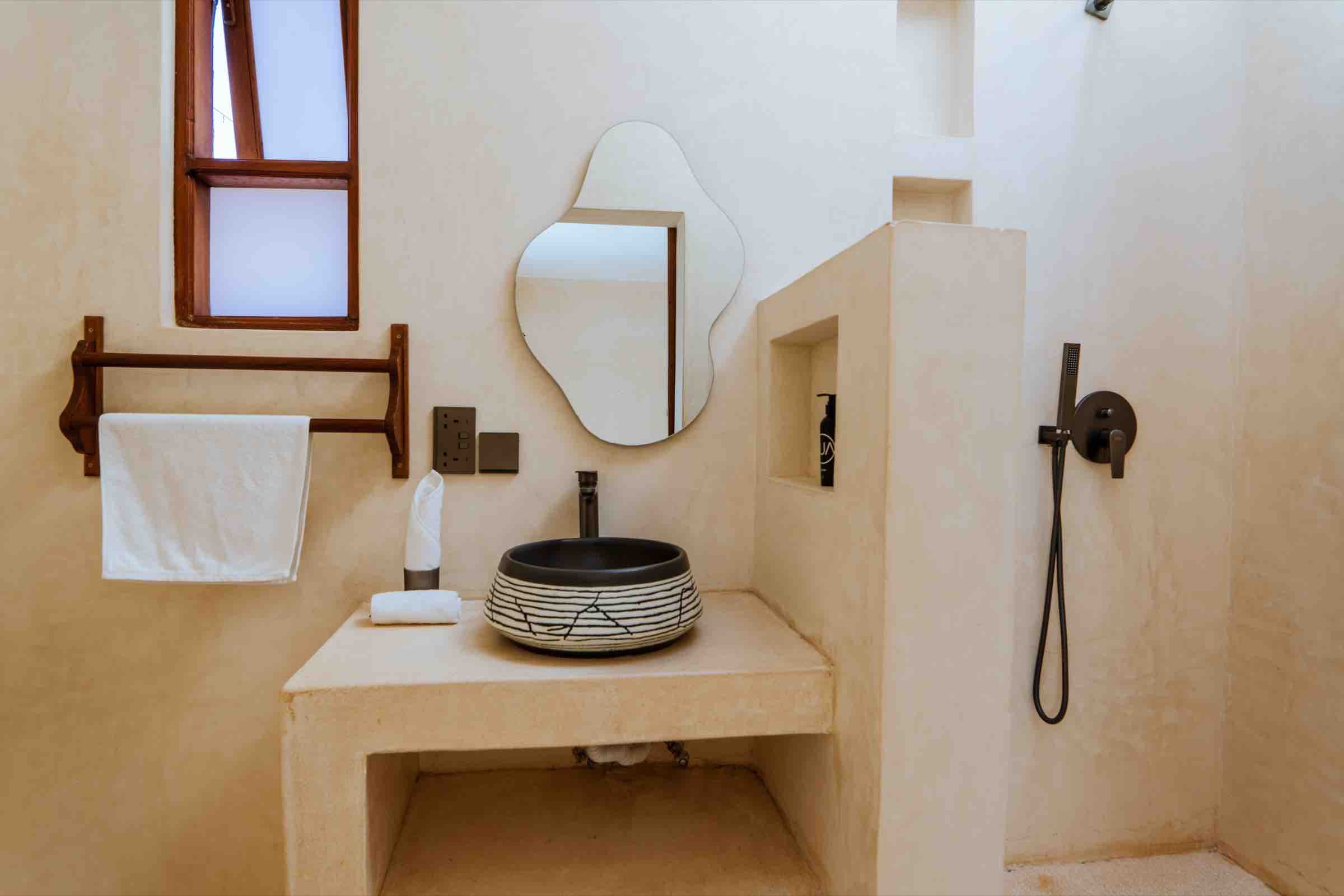Ensuite with ceramic basin and walk-in shower